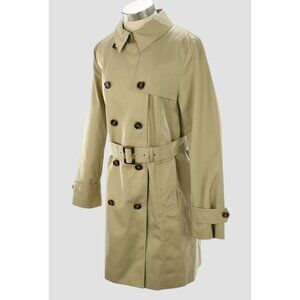 BARBOUR Womens Light Fawn SHORT GRETA SHOWERPROOF Trench Coat 10 NWT